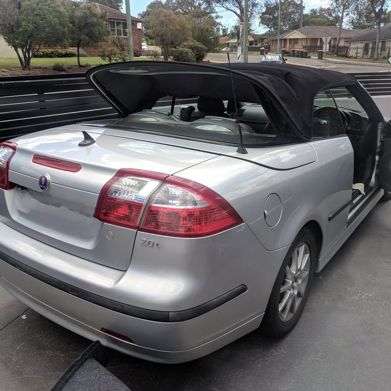 Saab convertible, a rare one these days